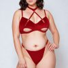 YesX Hollow Cut Out Halter Bra Set (Size 16-18 D-DD) - Image 4